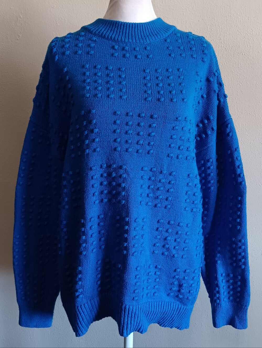 Lego Knit Textured Blue Fall Mens Sweater Sz. Large, Dads Holiday Toys Knitwear